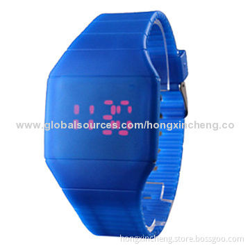 2014 Silicone Touch Screen LED Watch with Your Logo, Various Colors Available